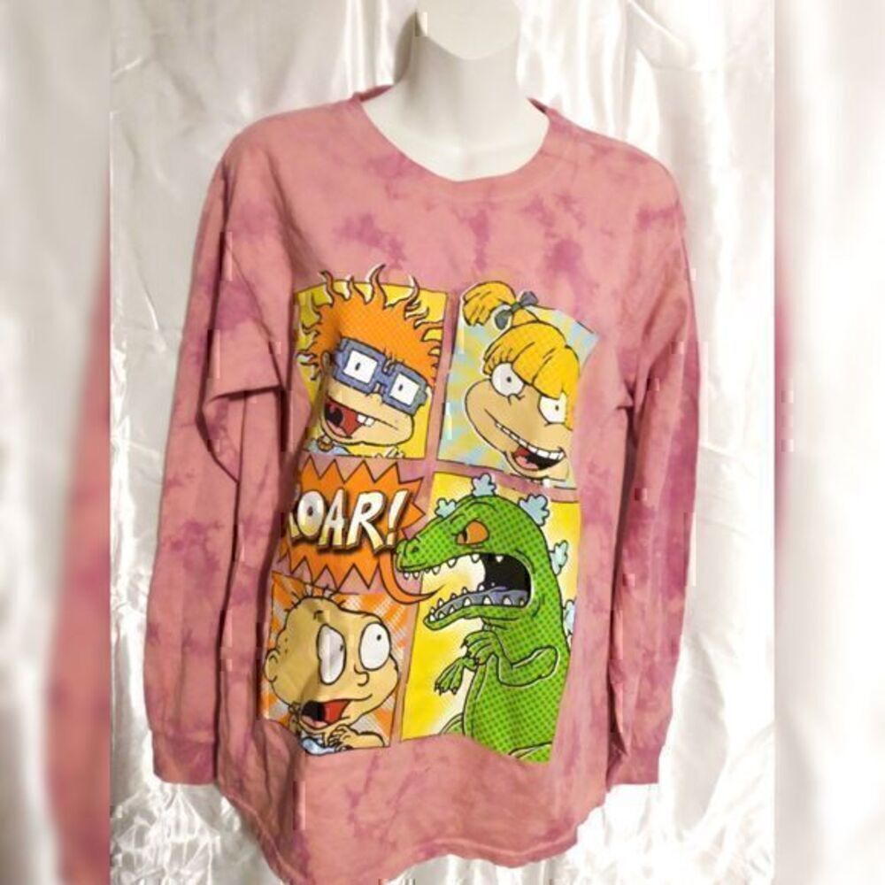 Nickelodeon Rugrats Pink Graphic Long Sleeve Sweatshirt size M